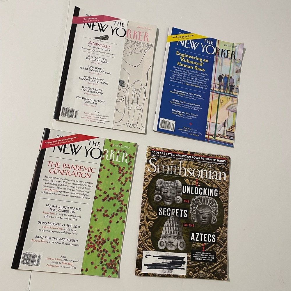THE NEW YORKER Magazine - 4 Issues , New